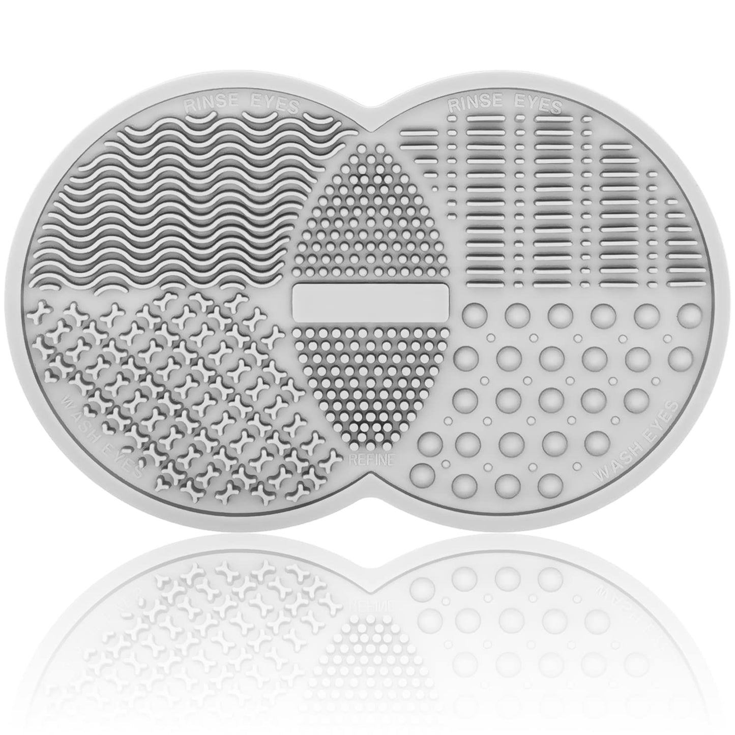 Silicone Makeup Brush & Sponge Cleaner - Cosmetic Brush Cleaning Mat, Suitable for Powder Puff (Gray)